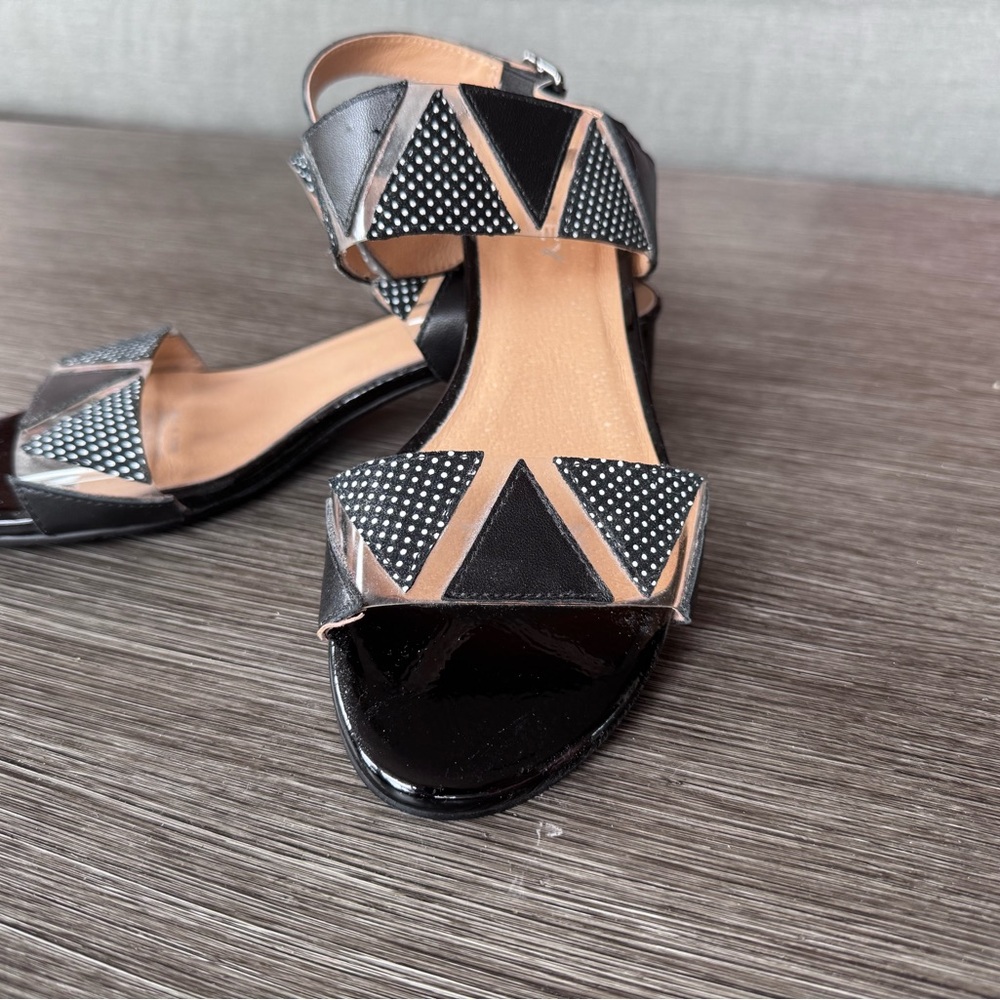 Low Heal Black and Clear Summer Sandals size 39